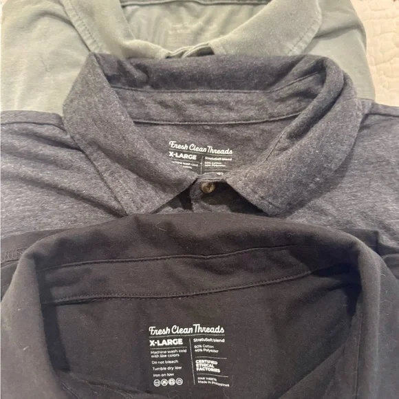 3-pack Fresh Clean Threads Men's Polo Shirts XL - Picture 2 of 6